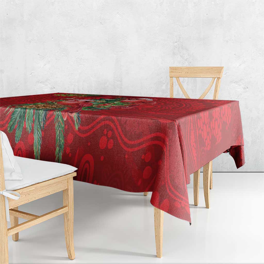 Aussie Red Cardinal Tablecloth Aboriginal Inspired Christmas - Aussie Hoodie
