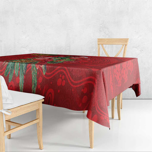 Aussie Red Cardinal Tablecloth Aboriginal Inspired Christmas - Aussie Hoodie