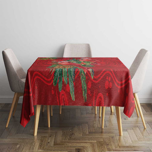 Aussie Red Cardinal Tablecloth Aboriginal Inspired Christmas - Aussie Hoodie