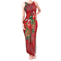 Aussie Red Cardinal Tank Maxi Dress Aboriginal Inspired Christmas - Aussie Hoodie