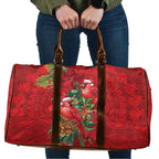 Aussie Red Cardinal Travel Bag Aboriginal Inspired Christmas - Aussie Hoodie