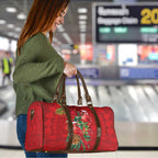 Aussie Red Cardinal Travel Bag Aboriginal Inspired Christmas - Aussie Hoodie