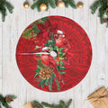 Aussie Red Cardinal Tree Skirt Aboriginal Inspired Christmas - Aussie Hoodie