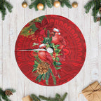 Aussie Red Cardinal Tree Skirt Aboriginal Inspired Christmas - Aussie Hoodie
