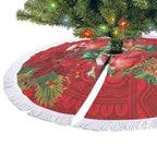 Aussie Red Cardinal Tree Skirt Aboriginal Inspired Christmas - Aussie Hoodie