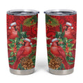 Aussie Red Cardinal Tumbler Cup Aboriginal Inspired Christmas - Aussie Hoodie