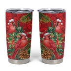Aussie Red Cardinal Tumbler Cup Aboriginal Inspired Christmas - Aussie Hoodie