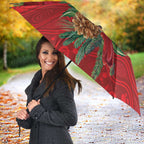 Aussie Red Cardinal Umbrella Aboriginal Inspired Christmas - Aussie Hoodie