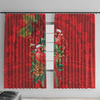 Aussie Red Cardinal Window Curtain Aboriginal Inspired Christmas - Aussie Hoodie