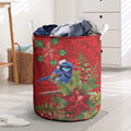 Aussie Superb Fairywren Bird Laundry Basket Aboriginal Inspired Christmas - Aussie Hoodie