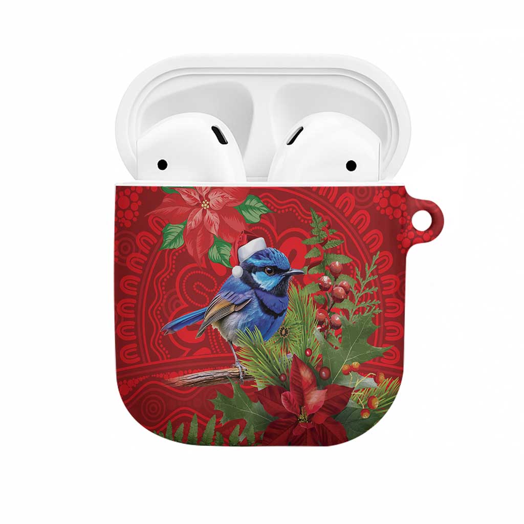 Aussie Superb Fairywren Bird AirPods Case Aboriginal Inspired Christmas - Aussie Hoodie