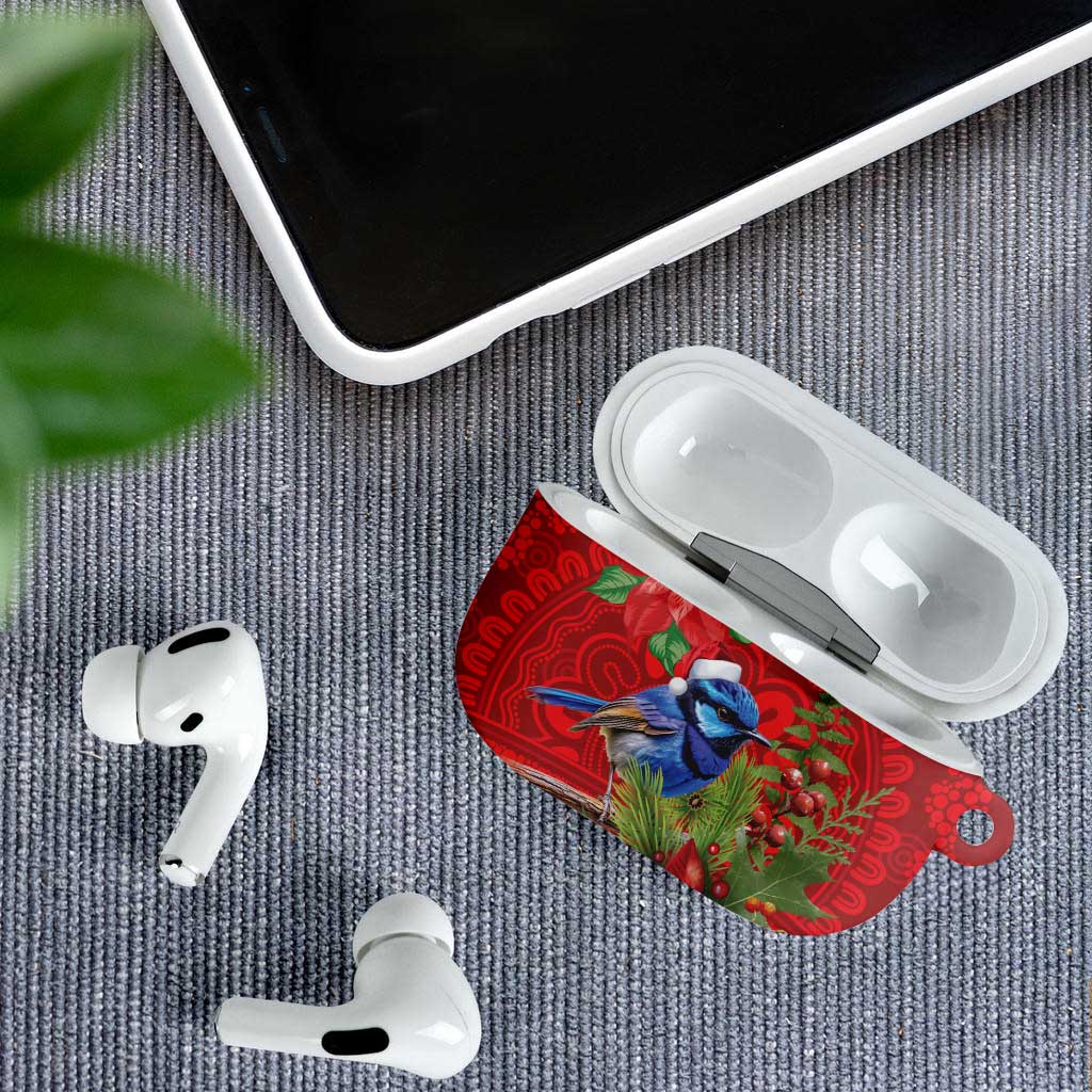 Aussie Superb Fairywren Bird AirPods Case Aboriginal Inspired Christmas - Aussie Hoodie