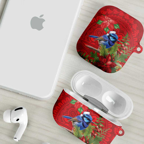 Aussie Superb Fairywren Bird AirPods Case Aboriginal Inspired Christmas - Aussie Hoodie