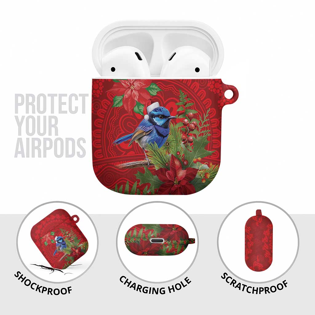 Aussie Superb Fairywren Bird AirPods Case Aboriginal Inspired Christmas - Aussie Hoodie