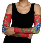 Aussie Superb Fairywren Bird Arm Sleeves Aboriginal Inspired Christmas - Aussie Hoodie