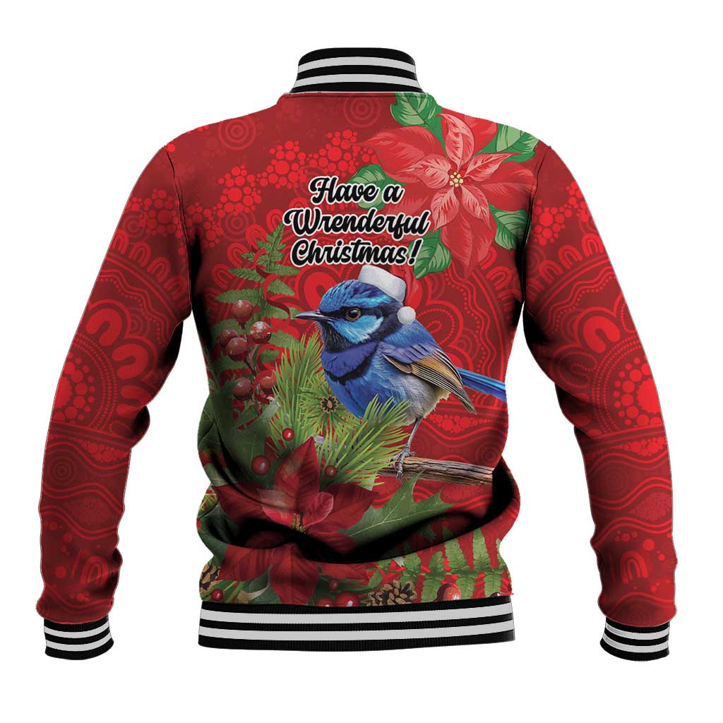 Aussie Superb Fairywren Bird Baseball Jacket Aboriginal Inspired Christmas - Aussie Hoodie
