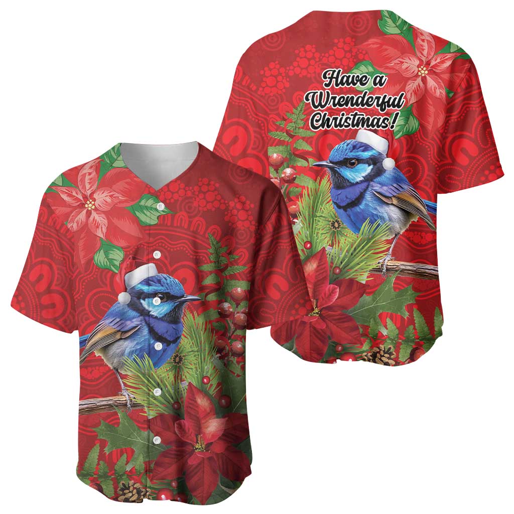 Aussie Superb Fairywren Bird Baseball Jersey Aboriginal Inspired Christmas - Aussie Hoodie