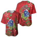 Aussie Superb Fairywren Bird Baseball Jersey Aboriginal Inspired Christmas - Aussie Hoodie