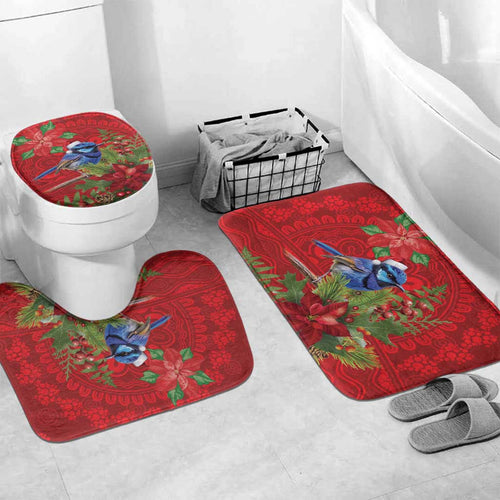 Aussie Superb Fairywren Bird Bathroom Set Aboriginal Inspired Christmas - Aussie Hoodie