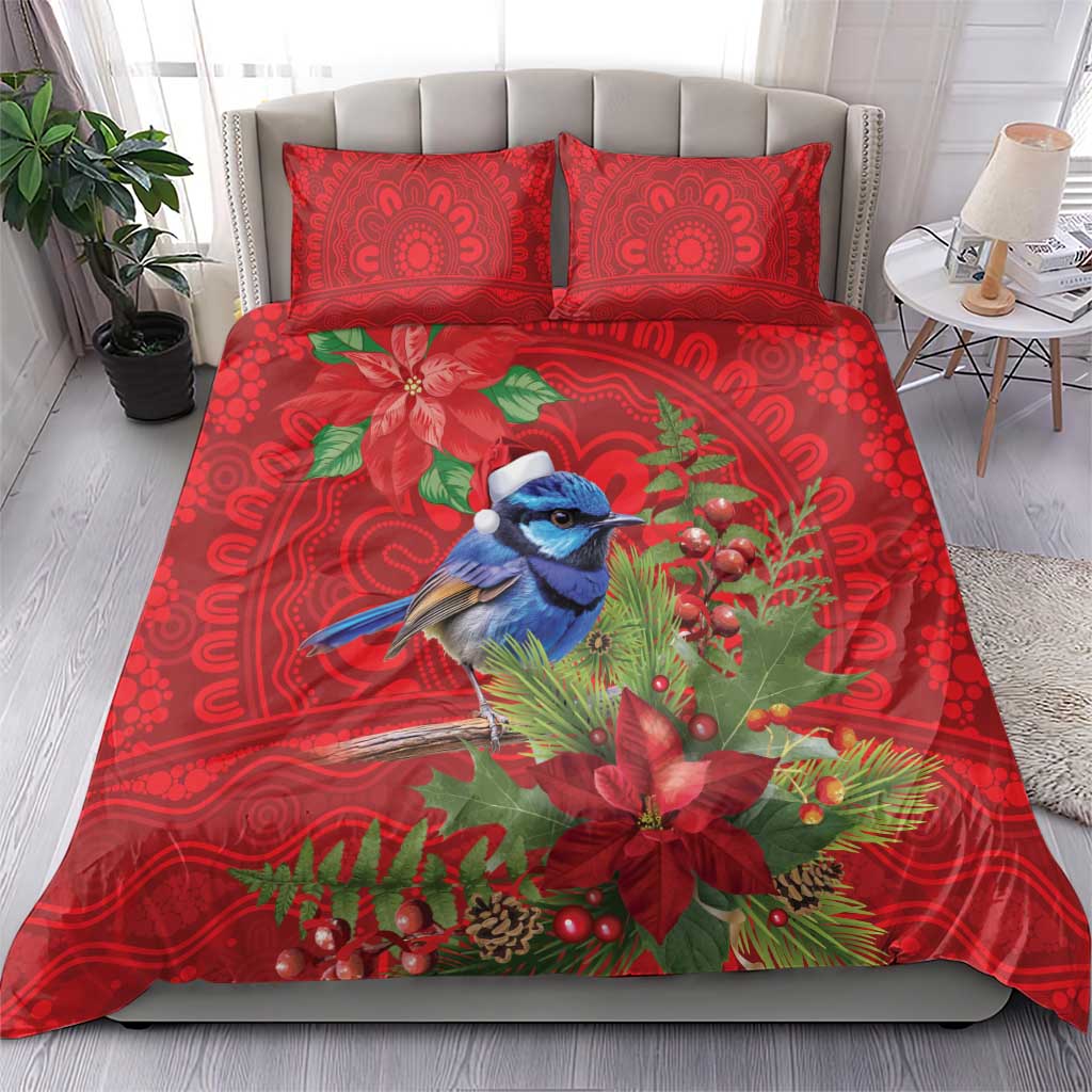 Aussie Superb Fairywren Bird Bedding Set Aboriginal Inspired Christmas - Aussie Hoodie
