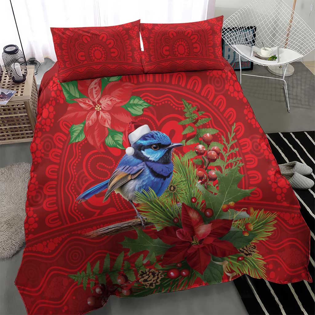 Aussie Superb Fairywren Bird Bedding Set Aboriginal Inspired Christmas - Aussie Hoodie