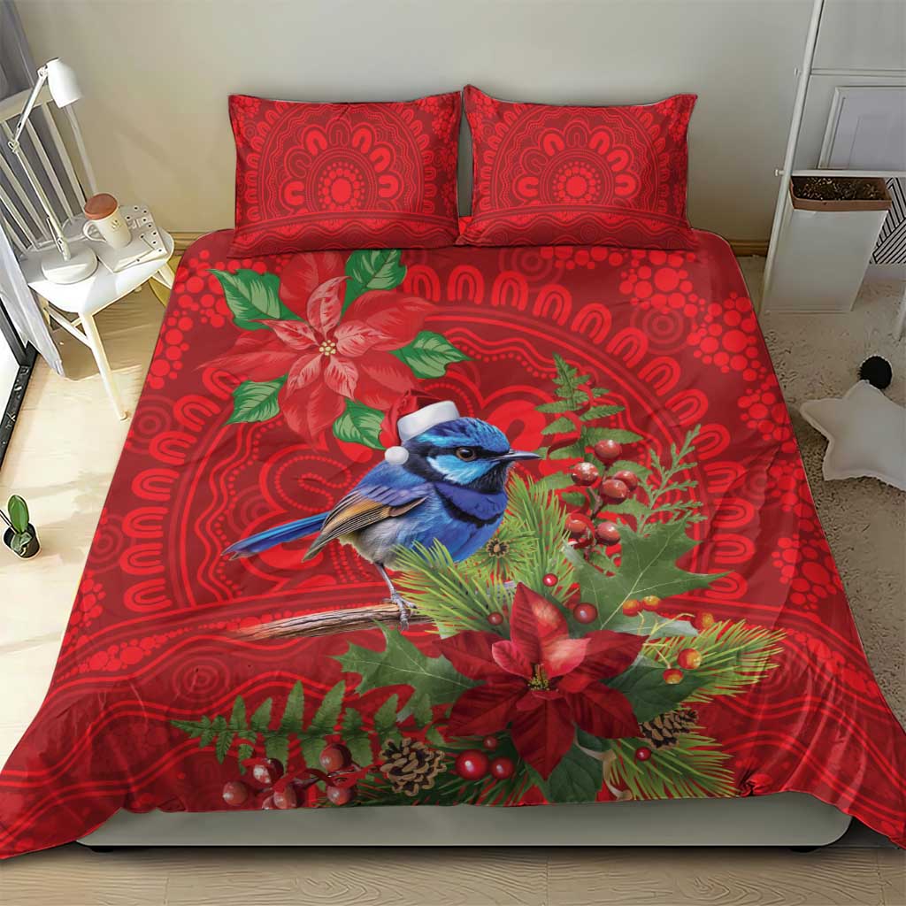 Aussie Superb Fairywren Bird Bedding Set Aboriginal Inspired Christmas - Aussie Hoodie