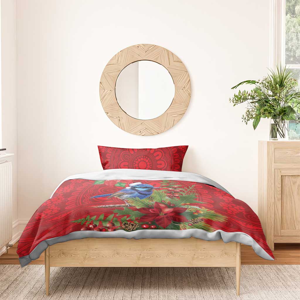 Aussie Superb Fairywren Bird Bedding Set Aboriginal Inspired Christmas - Aussie Hoodie