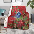 Aussie Superb Fairywren Bird Blanket Aboriginal Inspired Christmas - Aussie Hoodie