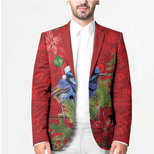 Aussie Superb Fairywren Bird Blazer Aboriginal Inspired Christmas - Aussie Hoodie