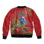 Aussie Superb Fairywren Bird Bomber Jacket Aboriginal Inspired Christmas - Aussie Hoodie