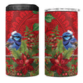 Aussie Superb Fairywren Bird 4 in 1 Can Cooler Tumbler Aboriginal Inspired Christmas - Aussie Hoodie