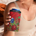 Aussie Superb Fairywren Bird 4 in 1 Can Cooler Tumbler Aboriginal Inspired Christmas - Aussie Hoodie