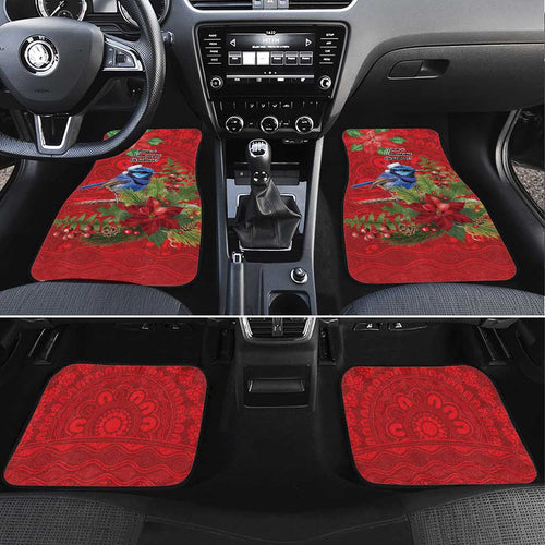 Aussie Superb Fairywren Bird Car Mats Aboriginal Inspired Christmas - Aussie Hoodie