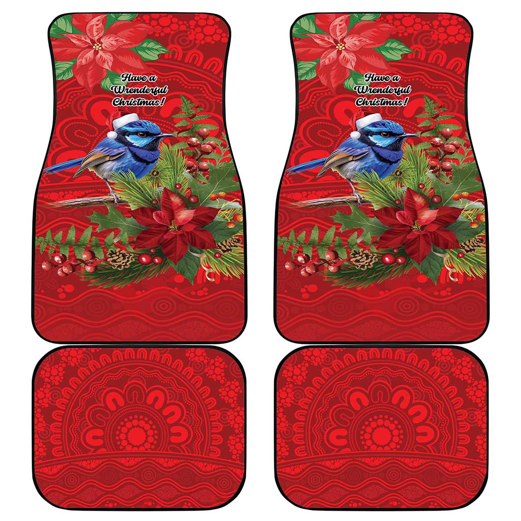 Aussie Superb Fairywren Bird Car Mats Aboriginal Inspired Christmas - Aussie Hoodie