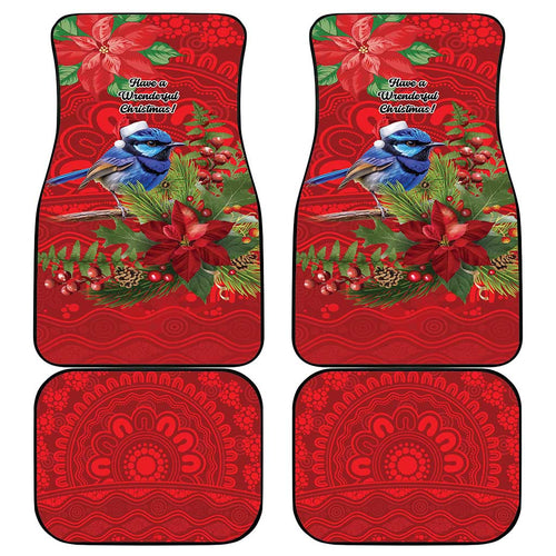 Aussie Superb Fairywren Bird Car Mats Aboriginal Inspired Christmas - Aussie Hoodie