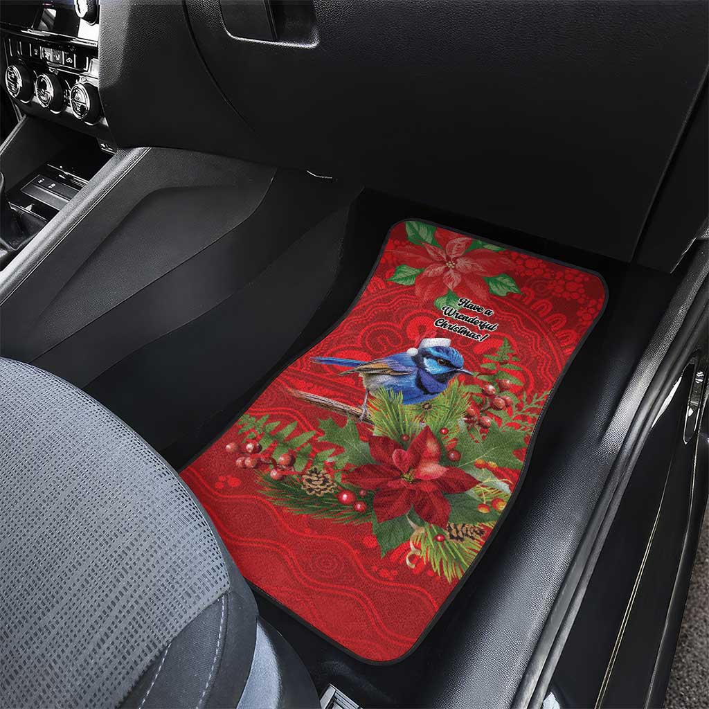 Aussie Superb Fairywren Bird Car Mats Aboriginal Inspired Christmas - Aussie Hoodie