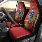 Aussie Superb Fairywren Bird Car Seat Cover Aboriginal Inspired Christmas - Aussie Hoodie