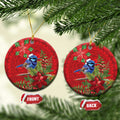 Aussie Superb Fairywren Bird Ceramic Ornament Aboriginal Inspired Christmas - Aussie Hoodie