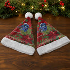 Aussie Superb Fairywren Bird Christmas Santa Hat Aboriginal Inspired Christmas - Aussie Hoodie