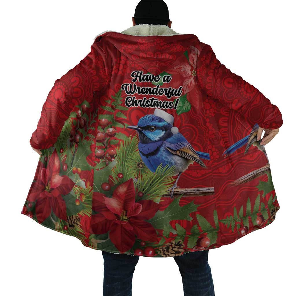 Aussie Superb Fairywren Bird Cloak Aboriginal Inspired Christmas - Aussie Hoodie