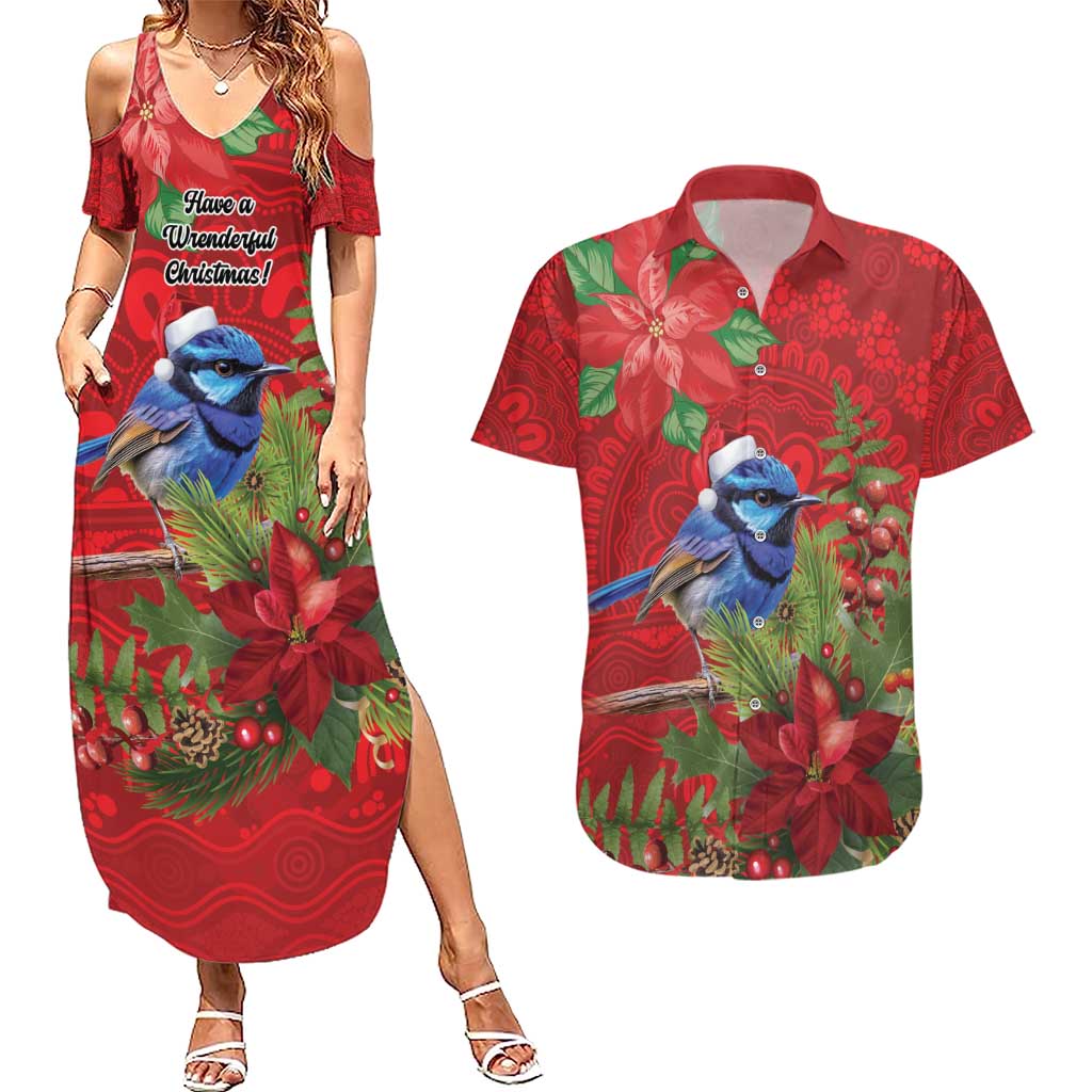 Aussie Superb Fairywren Bird Couples Matching Summer Maxi Dress and Hawaiian Shirt Aboriginal Inspired Christmas - Aussie Hoodie