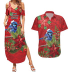 Aussie Superb Fairywren Bird Couples Matching Summer Maxi Dress and Hawaiian Shirt Aboriginal Inspired Christmas - Aussie Hoodie