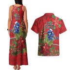 Aussie Superb Fairywren Bird Couples Matching Tank Maxi Dress and Hawaiian Shirt Aboriginal Inspired Christmas - Aussie Hoodie