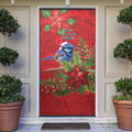 Aussie Superb Fairywren Bird Door Cover Aboriginal Inspired Christmas - Aussie Hoodie