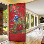 Aussie Superb Fairywren Bird Door Cover Aboriginal Inspired Christmas - Aussie Hoodie