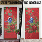 Aussie Superb Fairywren Bird Door Cover Aboriginal Inspired Christmas - Aussie Hoodie