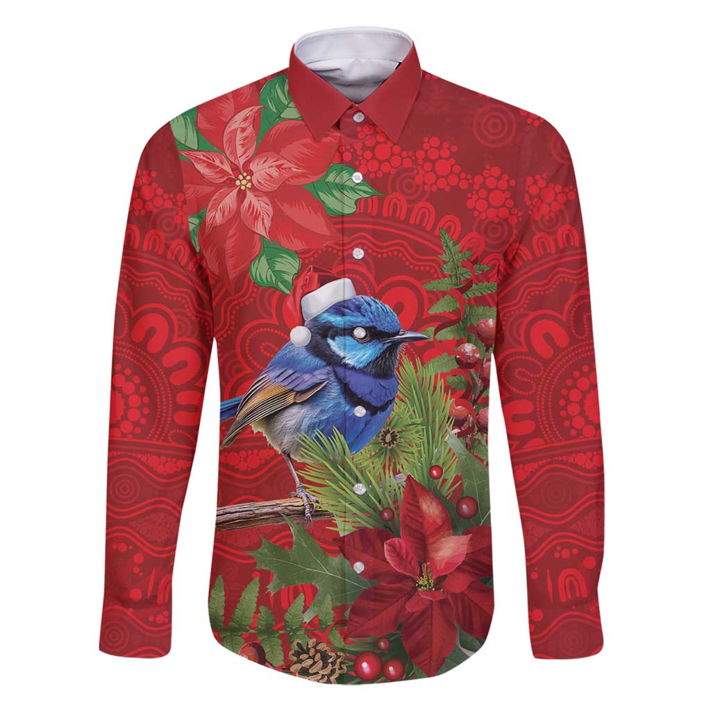 Aussie Superb Fairywren Bird Family Matching Long Sleeve Bodycon Dress and Hawaiian Shirt Aboriginal Inspired Christmas - Aussie Hoodie