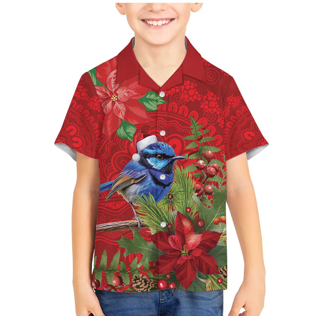 Aussie Superb Fairywren Bird Family Matching Mermaid Dress and Hawaiian Shirt Aboriginal Inspired Christmas - Aussie Hoodie