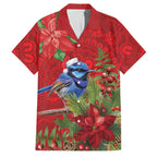 Aussie Superb Fairywren Bird Family Matching Puletasi and Hawaiian Shirt Aboriginal Inspired Christmas - Aussie Hoodie