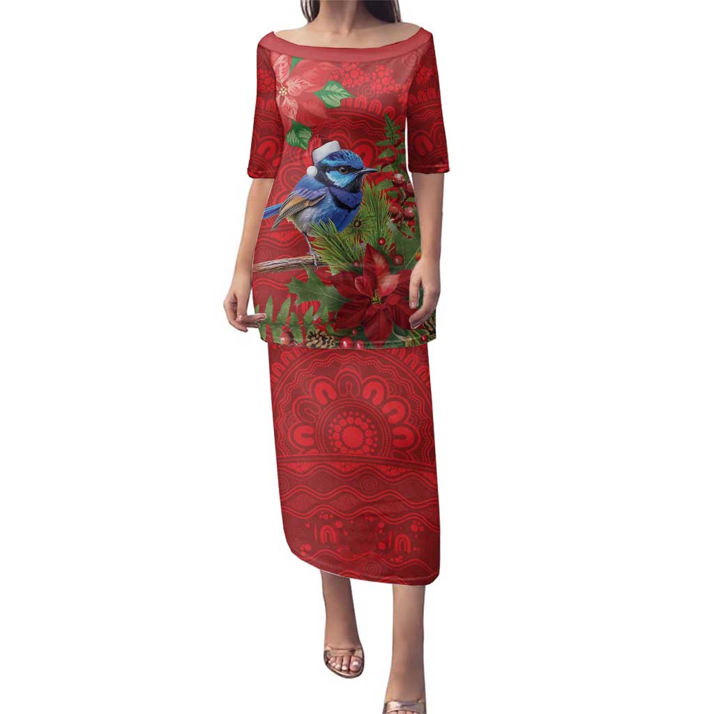 Aussie Superb Fairywren Bird Family Matching Puletasi and Hawaiian Shirt Aboriginal Inspired Christmas - Aussie Hoodie